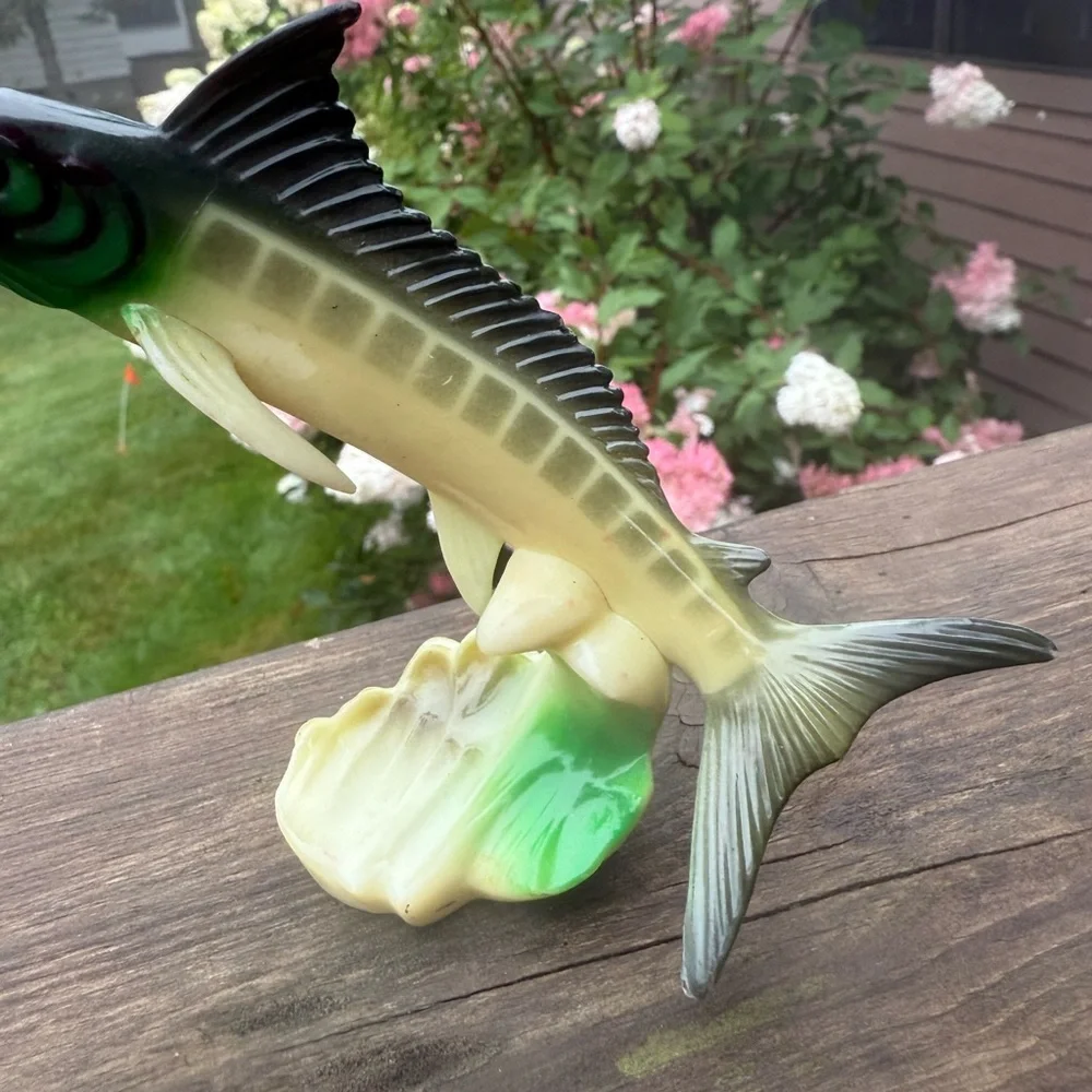 Vintage‎ 1970s Wilton Plastic Fish Swordfish Fisherman Decoration Cake Topper